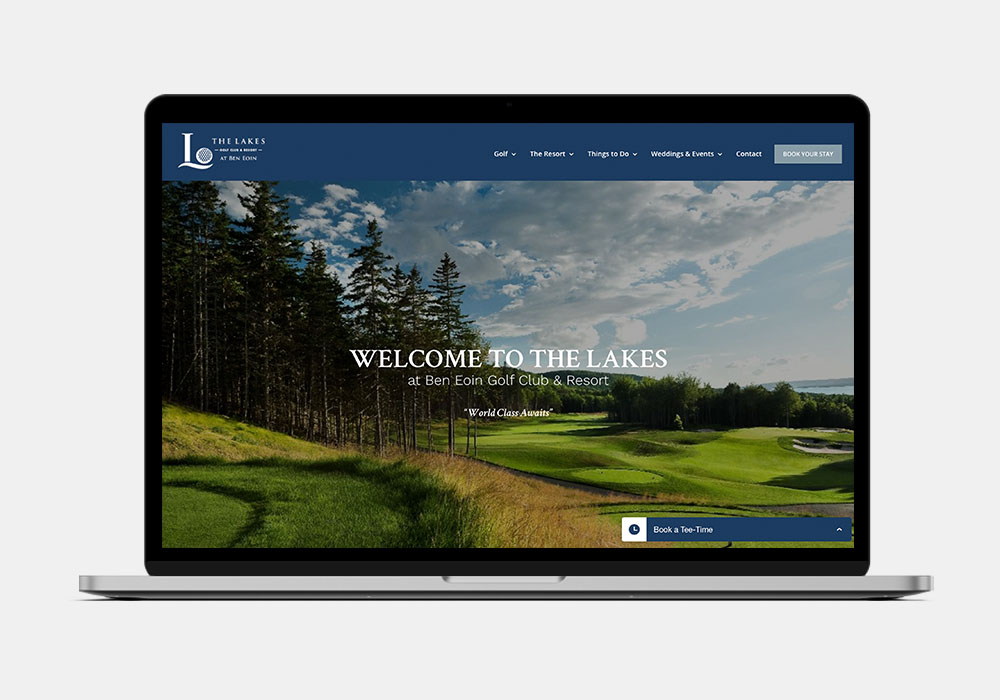 MacBook with Golf interface