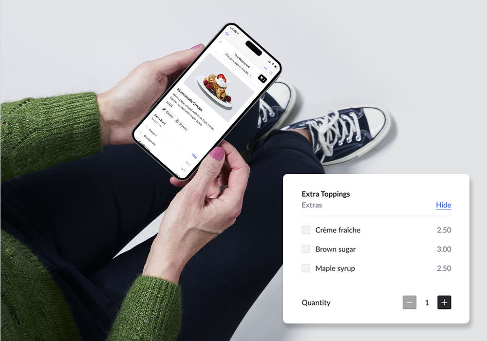person using order anywhere on the phone